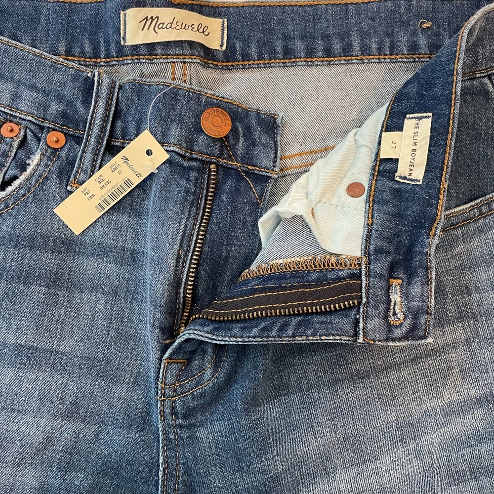 MADEWELL slim boy jean, size 27, medium wash. New with tags.